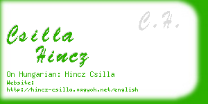 csilla hincz business card